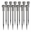 Flash Furniture Stainless Steel LED Landscaping Lights in Gray (Set of 12)