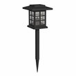 Flash Furniture Solar Powered LED Plastic Landscape Lights in Black (Set of 8)