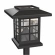 Flash Furniture Solar Powered LED Plastic Landscape Lights in Black (Set of 8)