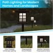 Flash Furniture Solar Powered LED Plastic Landscape Lights in Black (Set of 8)