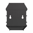 Flash Furniture Plastic Wall Mount LED Solar Light in Black (Set of 6)