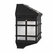 Flash Furniture Plastic Wall Mount LED Solar Light in Black (Set of 6)