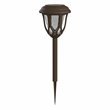 Flash Furniture Tulip Solar Powered Plastic LED Garden & Pathway Lights in Brown