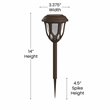 Flash Furniture Tulip Solar Powered Plastic LED Garden & Pathway Lights in Brown