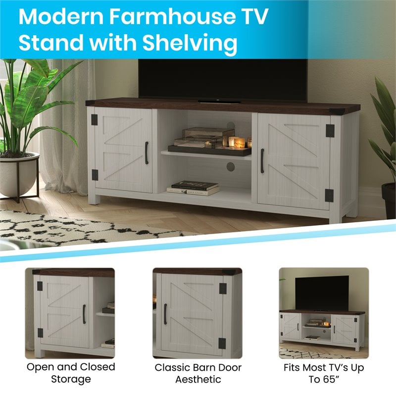 Flash Furniture Ayrith Engineered Wood TV Stand Fits up to 65