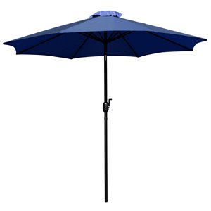 Flash Furniture 9 FT Round Aluminum Umbrella with 1.5&quot Diameter Pole in Navy