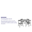 Flash Furniture 5PC Plastic Kids Folding Activity Table and Chairs Set in Gray