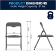 Flash Furniture 5PC Plastic Kids Folding Activity Table and Chairs Set in Gray