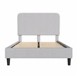 Flash Furniture Addison Fabric Full Platform Bed with Headboard in Gray