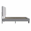 Flash Furniture Addison Fabric Full Platform Bed with Headboard in Gray