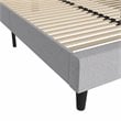 Flash Furniture Addison Fabric Full Platform Bed with Headboard in Gray