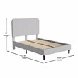 Flash Furniture Addison Fabric Full Platform Bed with Headboard in Gray