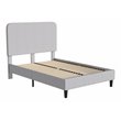 Flash Furniture Addison Fabric Full Platform Bed with Headboard in Gray