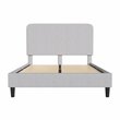 Flash Furniture Addison Fabric Queen Platform Bed with Headboard in Gray