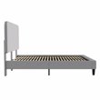 Flash Furniture Addison Fabric Queen Platform Bed with Headboard in Gray