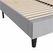 Flash Furniture Addison Fabric Queen Platform Bed with Headboard in Gray