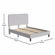 Flash Furniture Addison Fabric Queen Platform Bed with Headboard in Gray
