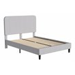 Flash Furniture Addison Fabric Queen Platform Bed with Headboard in Gray