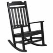 Flash Furniture Winston Resin Set 2 Rocking Chairs and Side Table in Black