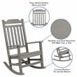 Flash Furniture Winston Resin Set 2 Rocking Chairs and Side Table in Gray