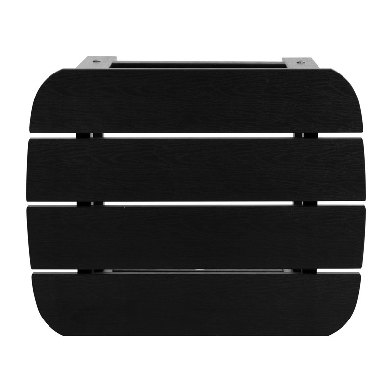 Flash Furniture Charlestown All-Weather Resin Adirondack Side Table in Black