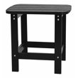 Flash Furniture Charlestown All-Weather Resin Adirondack Side Table in Black