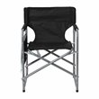 Flash Furniture Foldable Metal Camping Chair & Cupholder Side Table in Black