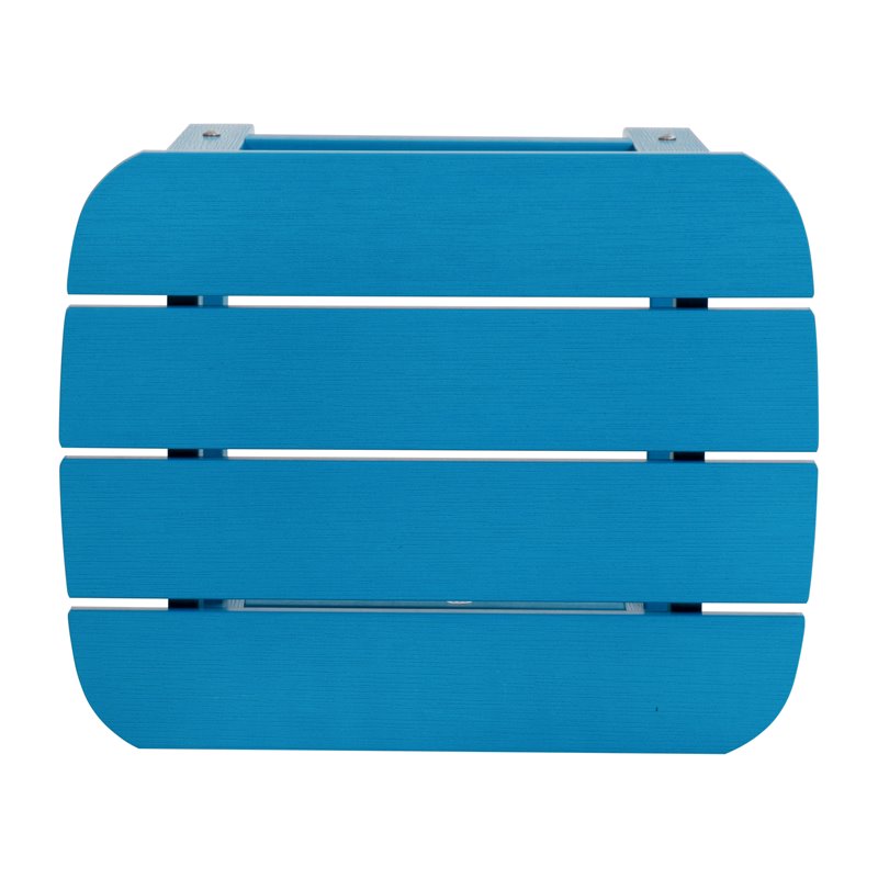 Flash Furniture Charlestown All-Weather Resin Adirondack Side Table in Blue