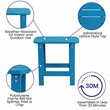 Flash Furniture Charlestown All-Weather Resin Adirondack Side Table in Blue