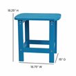 Flash Furniture Charlestown All-Weather Resin Adirondack Side Table in Blue