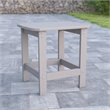 Flash Furniture Charlestown All-Weather Resin Adirondack Side Table in Gray