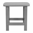 Flash Furniture Charlestown All-Weather Resin Adirondack Side Table in Gray