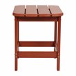 Flash Furniture Charlestown All-Weather Resin Adirondack Patio Side Table in Red