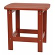 Flash Furniture Charlestown All-Weather Resin Adirondack Patio Side Table in Red