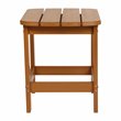 Flash Furniture Charlestown All-Weather Resin Adirondack Side Table in Brown