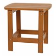 Flash Furniture Charlestown All-Weather Resin Adirondack Side Table in Brown