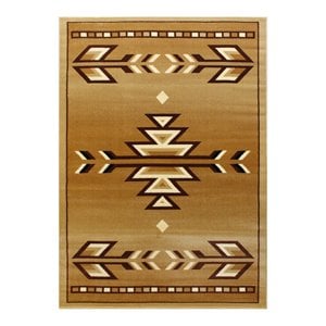 Flash Furniture Lodi 96&quot x 120&quot Multipurpose Olefin Fabric Area Rug in Beige