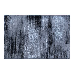 Flash Furniture Rylan 24&quot x 36&quot Scraped Pattern Olefin Fabric Area Rug in Gray