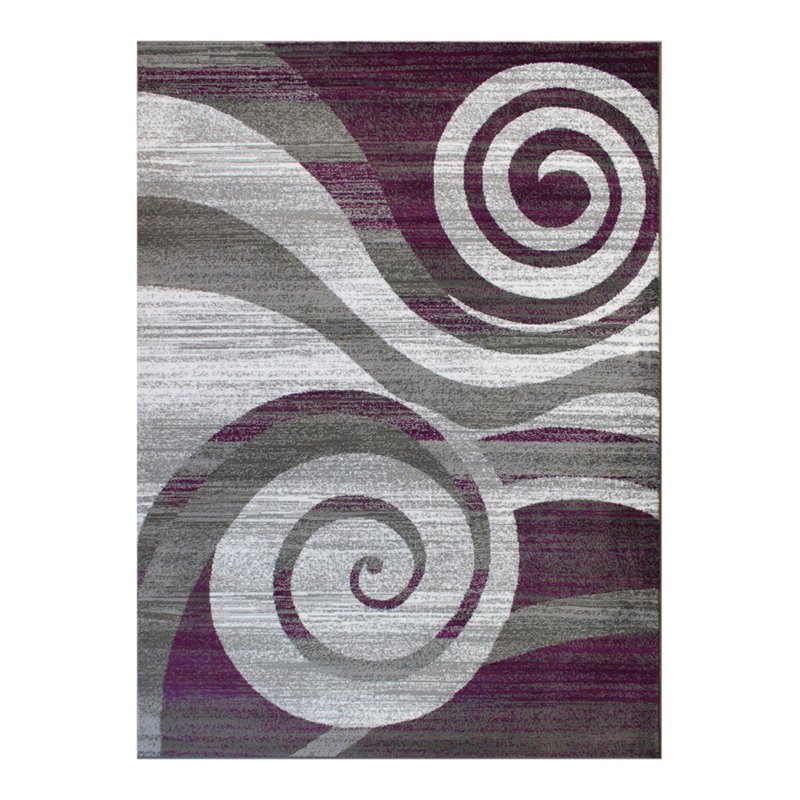 Flash Furniture Modern High-Low Pile Swirled 5' x 7' Turquoise Area Rug - Olefin Accent Rug