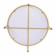 Flash Furniture Hampstead Metal & Laminate Coffee Table in White Marble/Gold