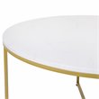 Flash Furniture Hampstead Metal & Laminate Coffee Table in White Marble/Gold