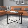 Flash Furniture Hampstead Metal and Laminate Coffee Table in Walnut/Black