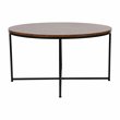 Flash Furniture Hampstead Metal and Laminate Coffee Table in Walnut/Black
