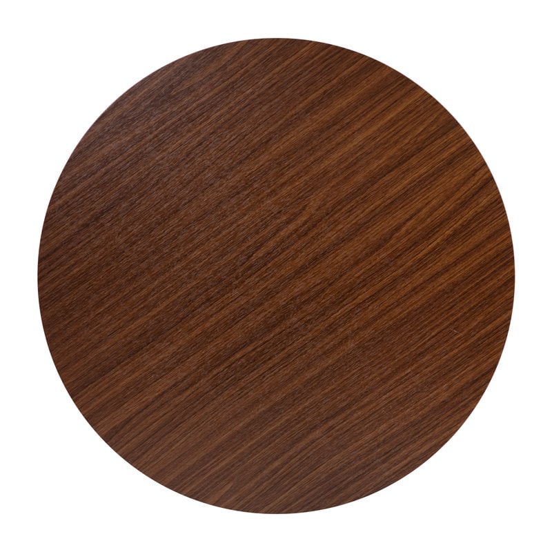 Flash Furniture Hampstead Metal and Laminate Coffee Table in Walnut/Black