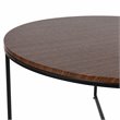 Flash Furniture Hampstead Metal and Laminate Coffee Table in Walnut/Black