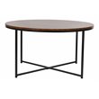 Flash Furniture Hampstead Metal and Laminate Coffee Table in Walnut/Black