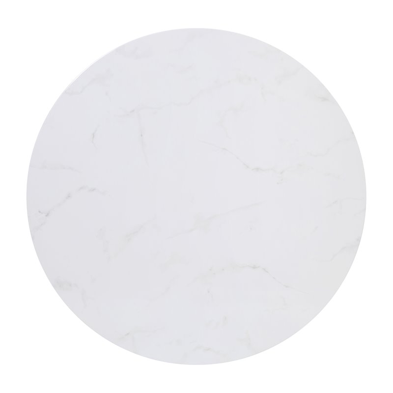 Flash Furniture Hampstead Metal End Table with Crisscross Frame in White/Black