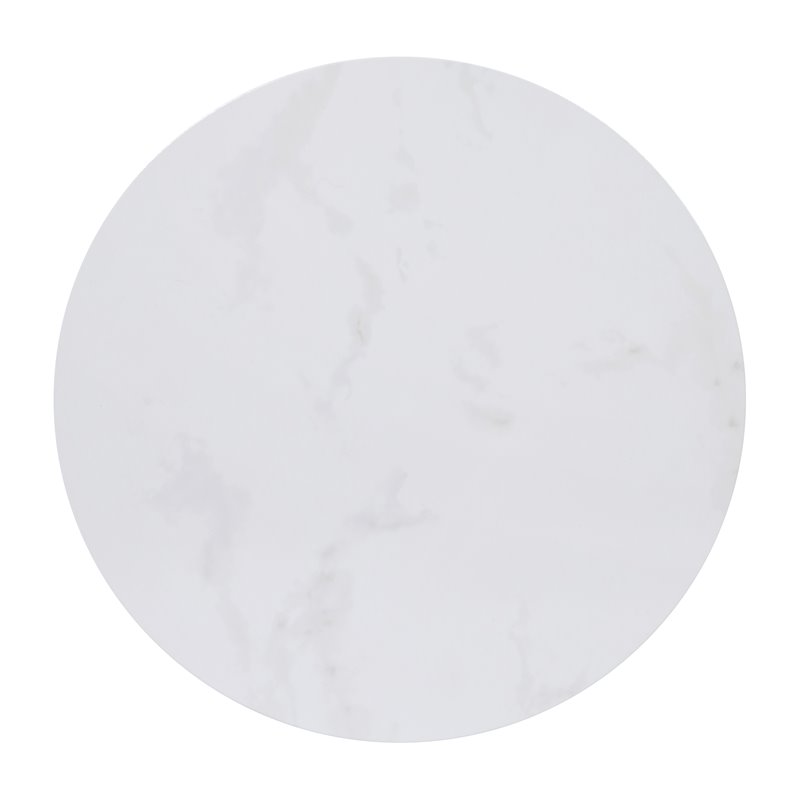 Flash Furniture Hampstead Metal End Table with Crisscross Frame in White/Gold