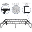 Flash Furniture Metal Full Bed Frame and 12