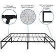 Flash Furniture Metal Queen Bed Frame and 12